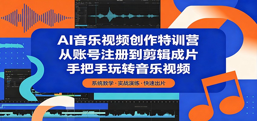 AI音乐视频创作特训营：从账号注册到剪辑成片，手把手玩转音乐视频-点子口袋网