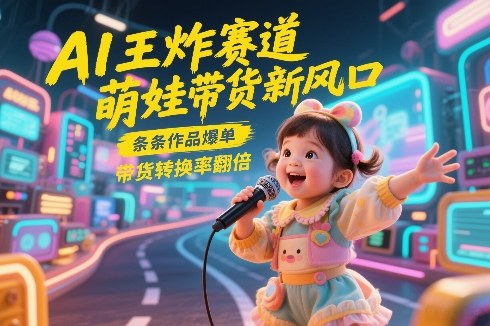 AI王炸赛道，萌娃带货新风口，条条作品爆单，带货转换率翻倍，核心逻辑拆解-点子口袋网