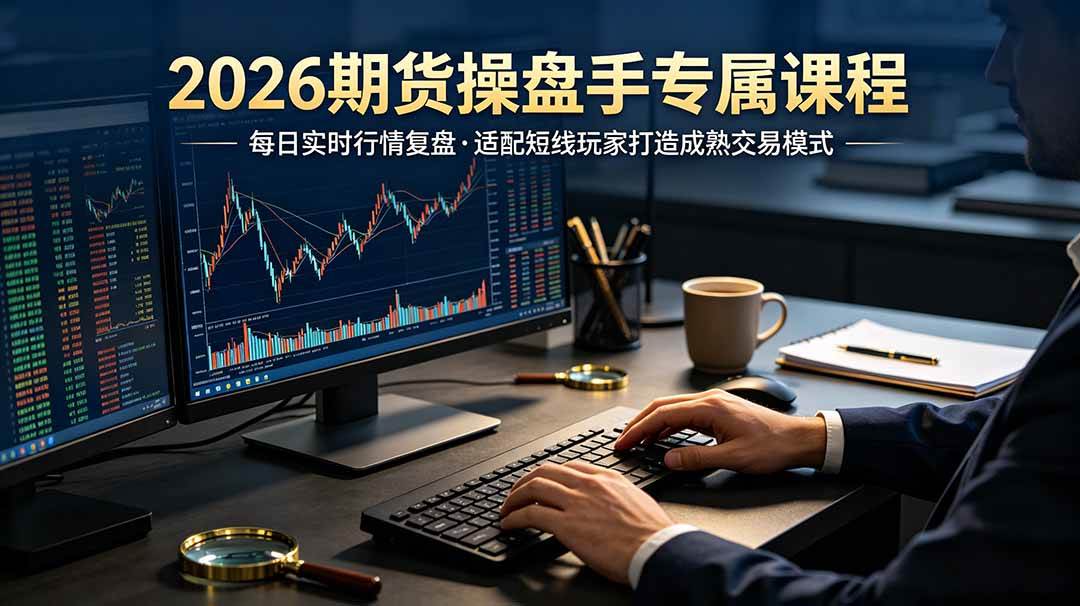 （19093期）2026期货操盘手专属课程-更新6月，每日实时行情复盘，适配短线玩家打造成熟交易模式-点子口袋网