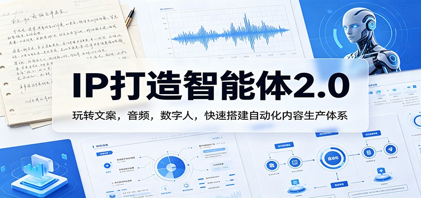 IP打造智能体2.0：玩转文案，音频，数字人，快速搭建自动化内容生产体系-点子口袋网