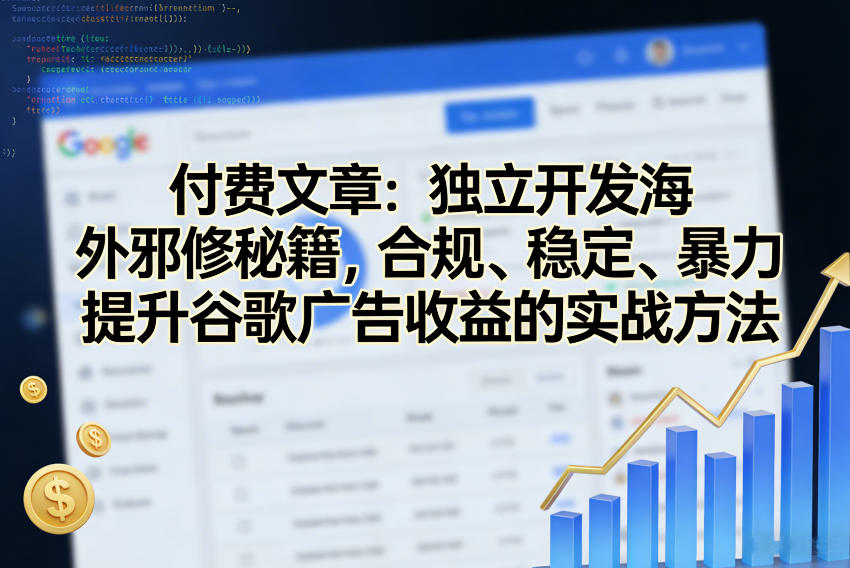 付费文章：独立开发海外邪修秘籍，合规、稳定、暴力提升谷歌广告收益的实战方法-点子口袋网