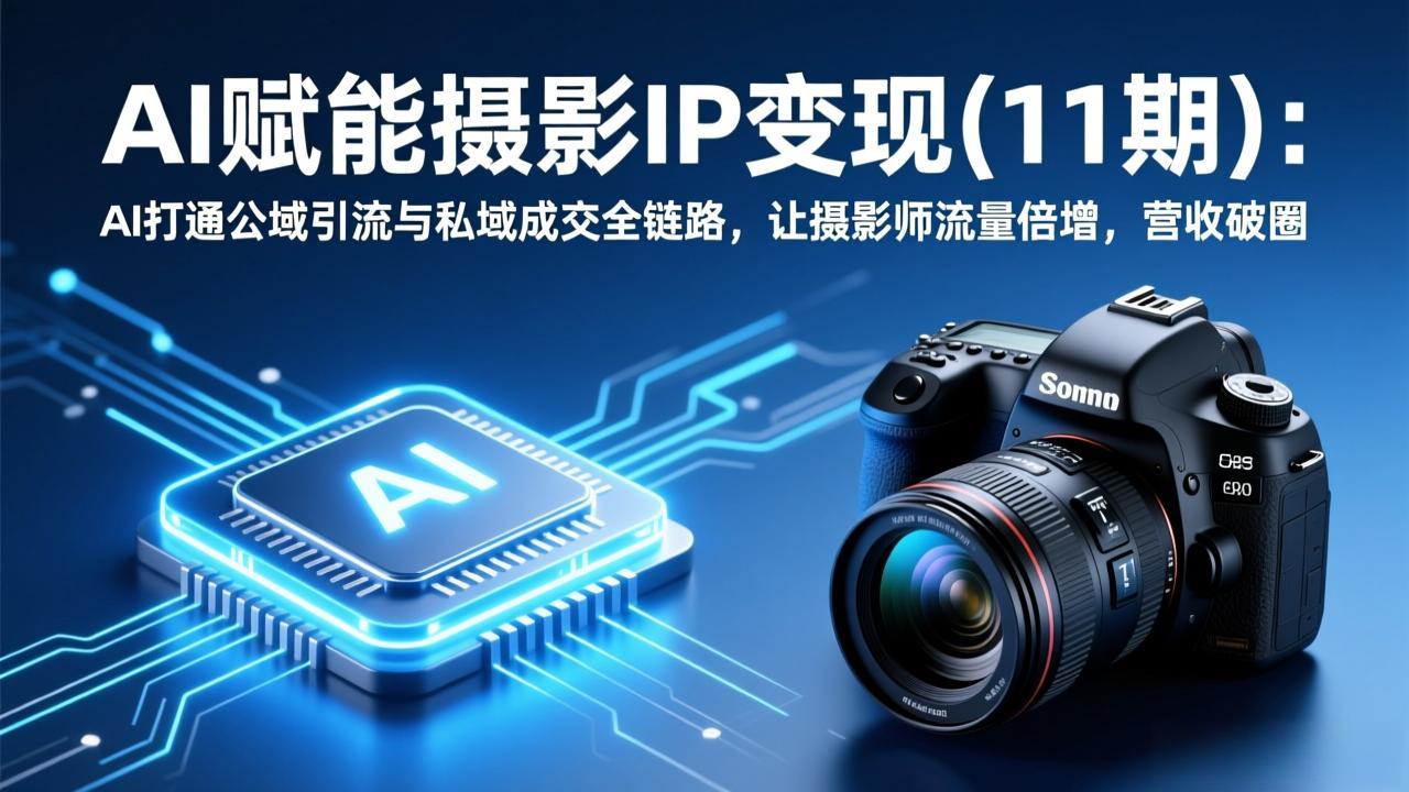 AI赋能摄影IP变现(11期-点子口袋网