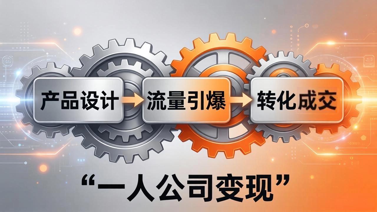 一人公司变现全攻略：产品设计+流量引爆+转化成交，打造不受年龄限制的长期事业-点子口袋网
