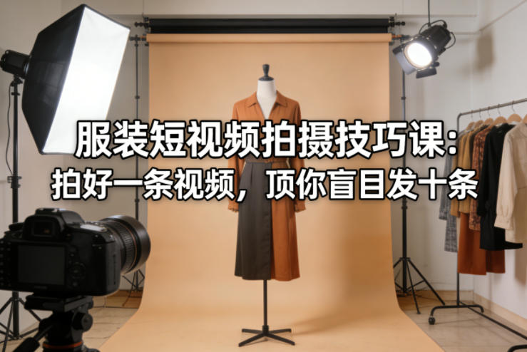 服装短视频拍摄技巧课：拍好一条视频，顶你盲目发十条-点子口袋网
