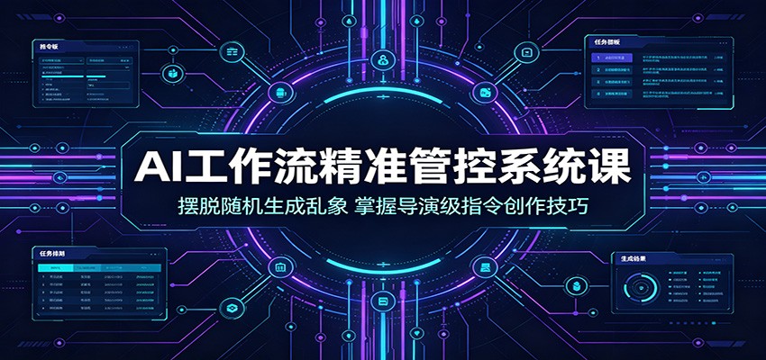 AI工作流精准管控系统课：摆脱随机生成乱象，掌握导演级指令创作技巧-点子口袋网