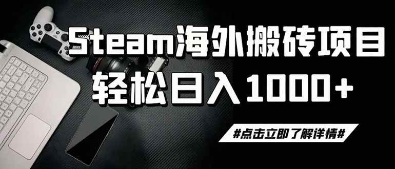 （19367期）steam搬砖，一周只需1-2小时，轻松月入过万，上不封顶-点子口袋网