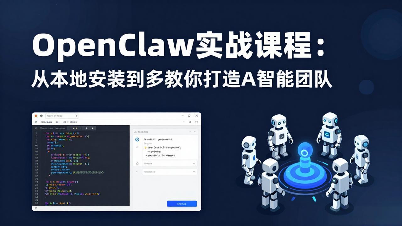 OpenClaw实战课程：从本地安装到多Agent协同，手把手教你打造AI智能团队-点子口袋网