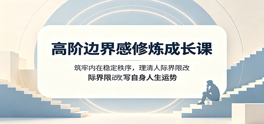 高阶边界感修炼成长课：筑牢内在稳定秩序，理清人际界限改写自身人生运势-点子口袋网