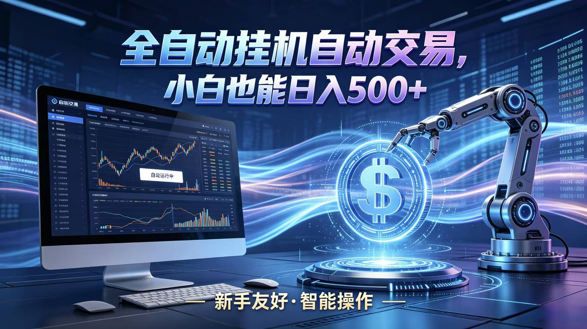 全新智能化交易助手，傻瓜式操作，小白也能快速上手，轻松实现日入500+-点子口袋网