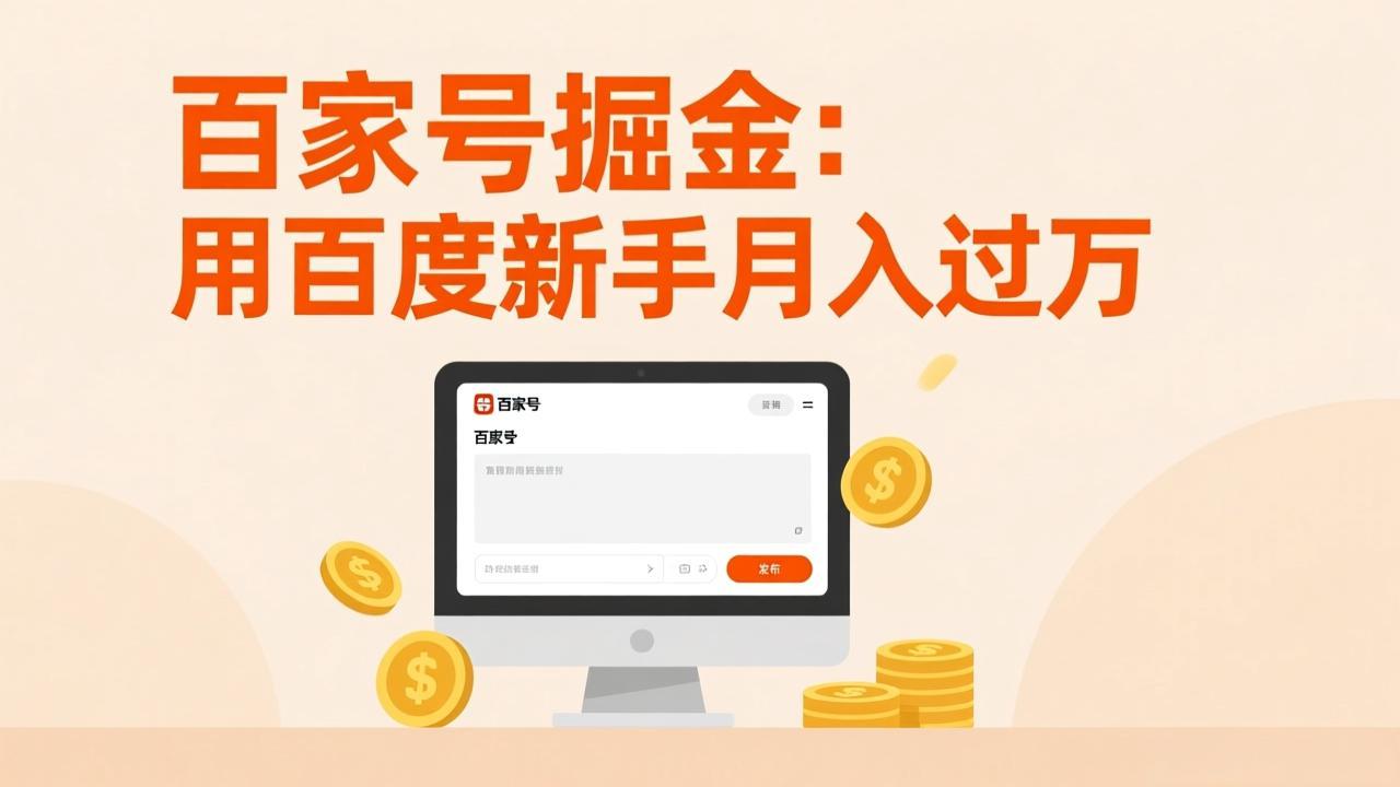 百家号掘金：用百度新手月入过万，日入300，无需引流，全新手机搬砖项目-点子口袋网