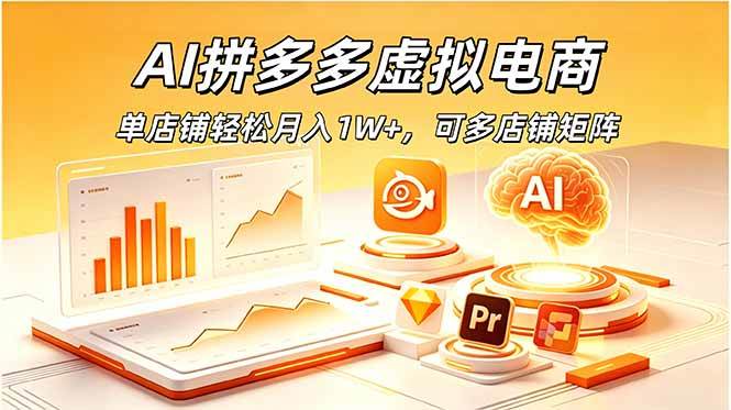 （18987期）AI拼多多虚拟电商，单店铺轻松月入1W+，可多店铺矩阵-点子口袋网