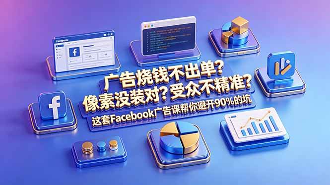 （18850期）广告烧钱不出单？像素没装对？受众不精准？这套Facebook广告课帮你避开90%的坑-原创双语字幕-点子口袋网
