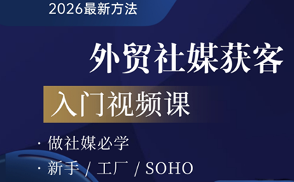 2026外贸社媒获客入门课-点子口袋网