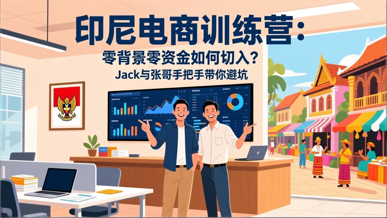 印尼电商训练营：零背景零资金如何切入？Jack与张哥手把手带你避坑-点子口袋网