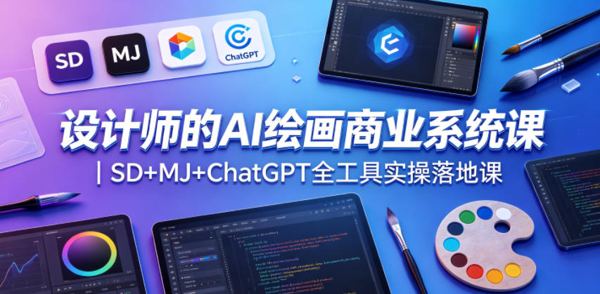 设计师的AI绘画商业系统课｜SD+MJ+ChatGPT全工具实操落地课-点子口袋网