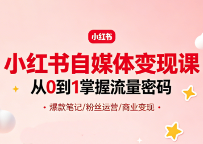 大漂亮·小红书自媒体变现课-点子口袋网