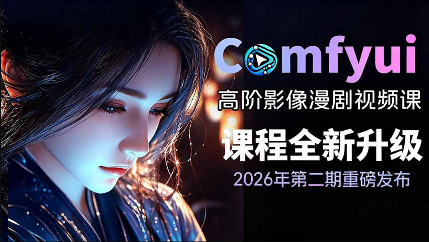 2026新版ComfyUI漫剧动画全流程实战课，0基础入门到进阶全流程动态漫，轻松实现流量变现-点子口袋网