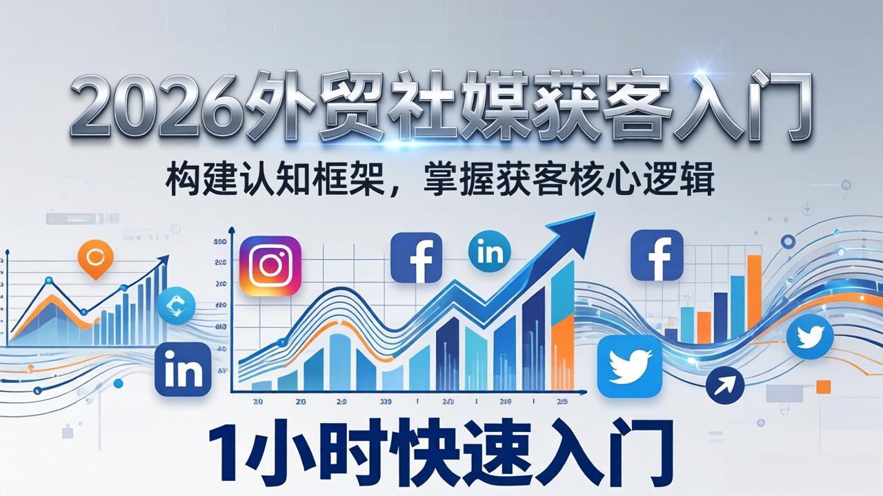 2026 外贸社媒获客入门：1小时搭建认知框架，新手快速开启社媒获客之路-点子口袋网