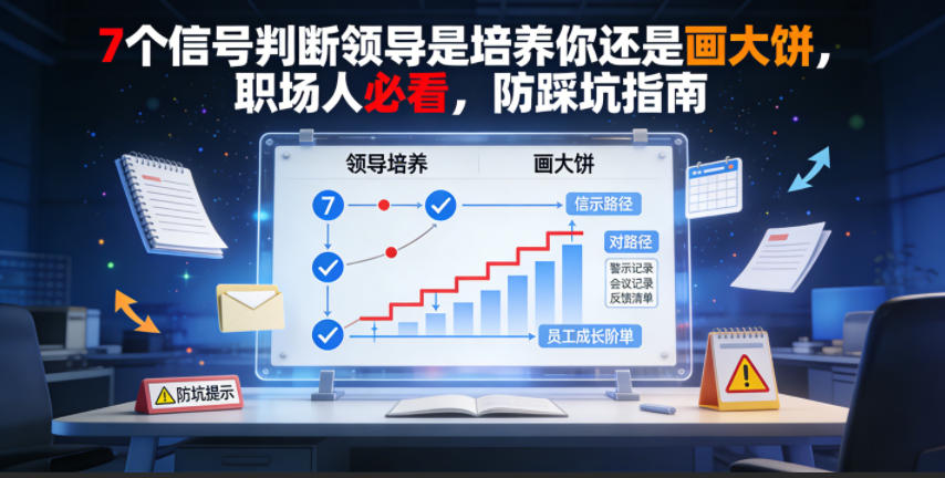 付费文章：7个信号判断领导是培养你还是画大饼，职场人必看，防踩坑指南-点子口袋网