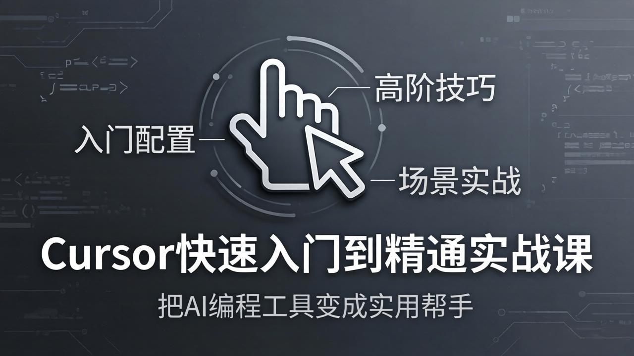 Cursor快速入门到精通实战课：入门配置+高阶技巧+场景实战，把AI编程工具变成实用帮手-点子口袋网