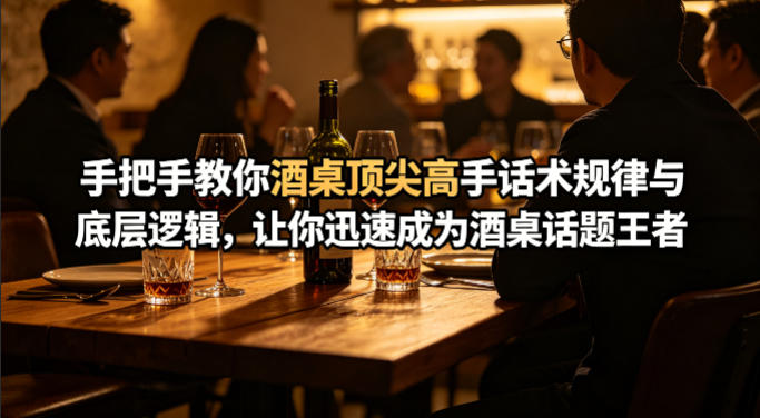 付费文章：手把手教你酒桌顶尖高手话术规律与底层逻辑，让你迅速成为酒桌话题王者(二十年全网独家经验分享)-点子口袋网