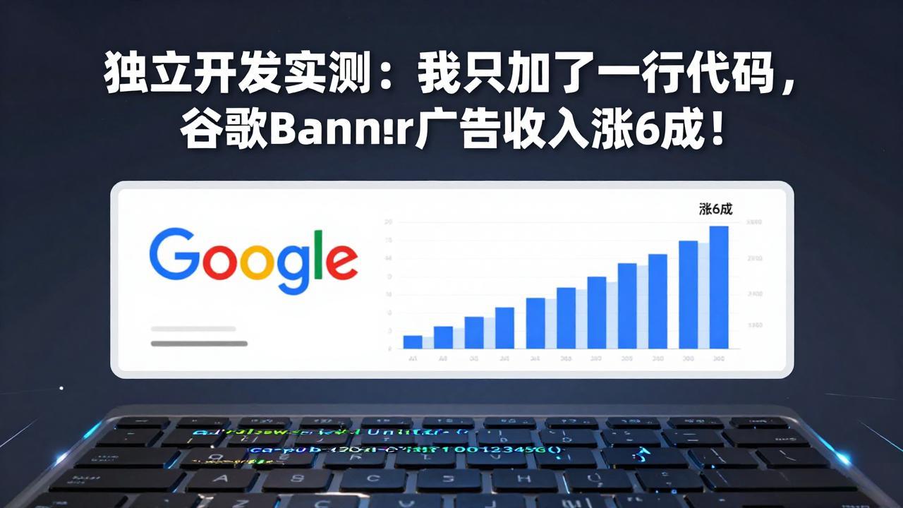 付费文章：独立开发实测：我只加了一行代码，谷歌Banner广告收入涨6成！-点子口袋网
