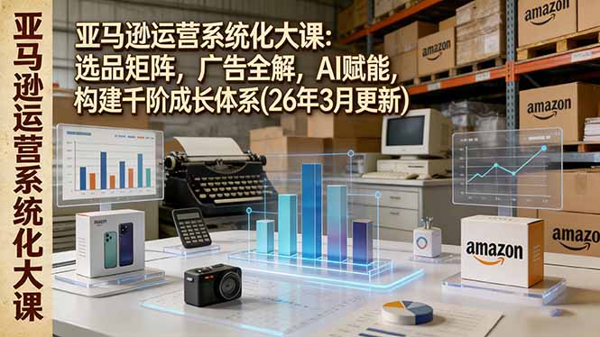 亚马逊运营系统化大课：选品矩阵，广告全解，AI赋能，构建千阶成长体系(26年3月更新-点子口袋网