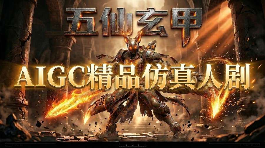 AIGC精品仿真人短剧教学，以五仙玄甲风为例展示保姆级实操教学-点子口袋网