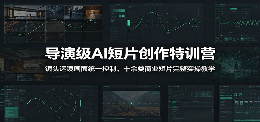 导演级AI短片创作特训营：镜头运镜画面统一控制，十余类商业短片完整实操教学（更新）-点子口袋网