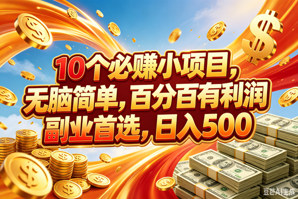 (18918期)10个必赚的小项目,百分百赚元子,无脑简单,副业首选,日入500+ (18918期)10个必赚的小项目,百分百赚元子,无脑简单,副业首选,日入500+