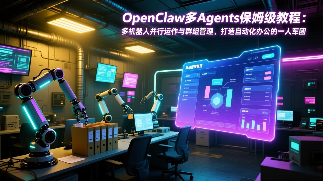 OpenClaw多Agents保姆级教程：多机器人并行运作与群组管理，打造自动化办公的一人军团-点子口袋网
