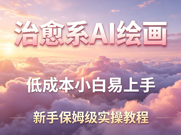治愈系AI绘画提示词项目，低成本小白易上手，每天10分钟，新手保姆级实操教程-点子口袋网