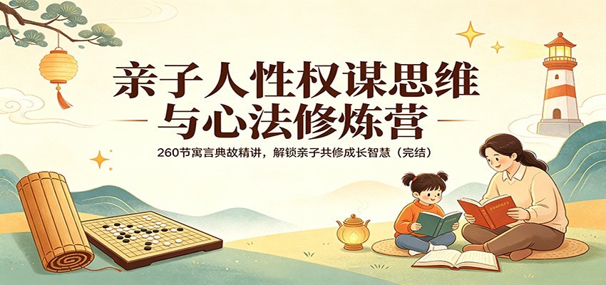 亲子人性权谋思维与心法修炼营：260节寓言典故精讲，解锁亲子共修成长智慧(完结)-点子口袋网