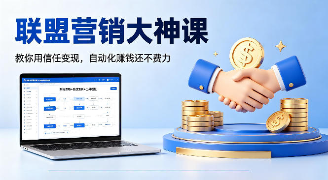 联盟营销大神课，教你用信任变现，自动化賺钱还不费力【原创双语字幕】-点子口袋网