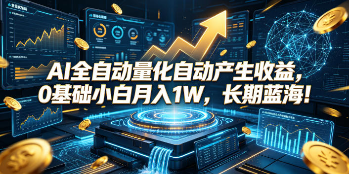 AI全自动量化自动产生收益，0基础小白月入1W，长期蓝海！【揭秘】-点子口袋网