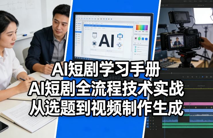 AI短剧学习手册，AI短剧全流程技术实战，从选题到视频制作生成-点子口袋网