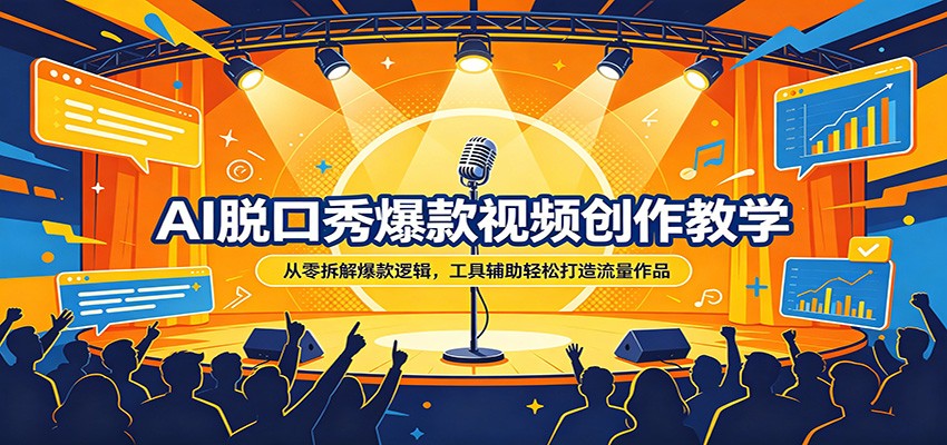 AI脱口秀爆款视频创作教学：从零拆解爆款逻辑，工具辅助轻松打造流量作品-点子口袋网