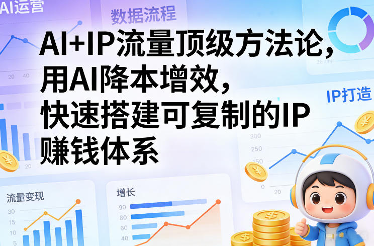 AI+IP流量顶级方法论，用AI降本增效，快速搭建可复制的IP賺钱体系-点子口袋网