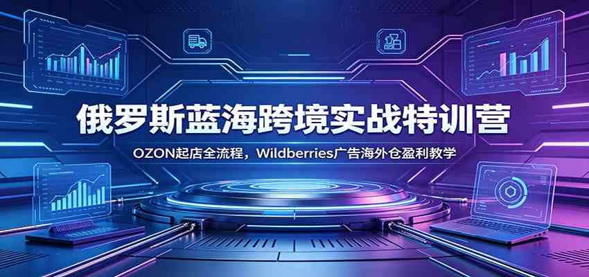 俄罗斯蓝海跨境实战特训营：OZON起店全流程，Wildberries广告海外仓盈利教学-点子口袋网