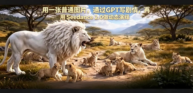 用一张普通图片，通过GPT写剧情，再用Seedance 2.0做动态演绎，居然能生成迪士尼风格搞笑动画-点子口袋网