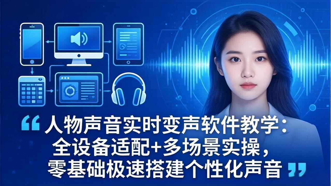 人物声音实时变声软件教学：全设备适配+多场景实操，零基础极速搭建个性化声音-点子口袋网