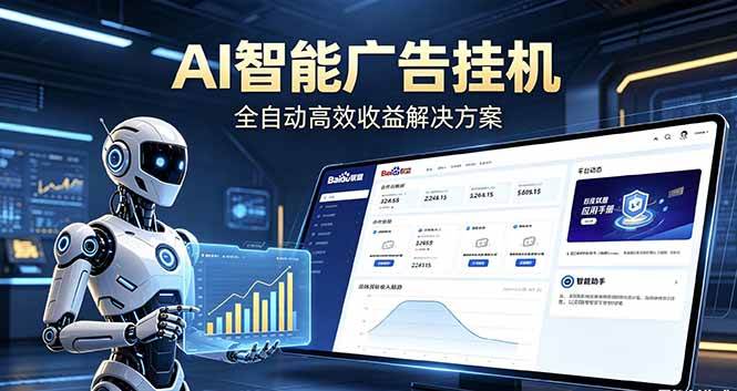 （18661期）Ai智能广告挂机 别再瞎折腾了！这个全自动挂机项目，新手当天见钱，告别频繁换项目的烦恼-点子口袋网
