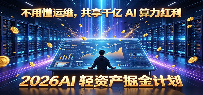 不用懂运维，共享千亿 AI 算力红利，2026AI 轻资产掘金计划-点子口袋网