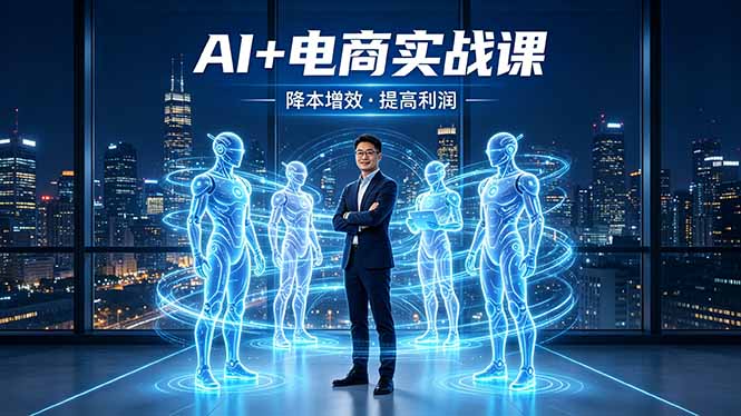 AI+电商实战课，1人+N个AI 智能体，把SOP变AI员工，实现降本增效提高利润-点子口袋网