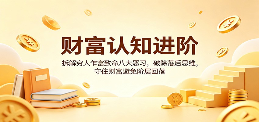 财富认知进阶：拆解穷人乍富致命八大恶习，破除落后思维，守住财富避免阶层回落-点子口袋网