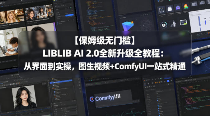 【保姆级无门槛】LIBLIB AI 2.0全新升级全教程：从界面到实操，图生视频+ComfyUI一站式精通-点子口袋网