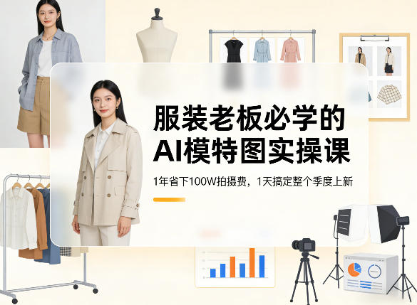 服装老板必学的AI模特图实操课，1年省下100W拍摄费，1天搞定整个季度上新-点子口袋网