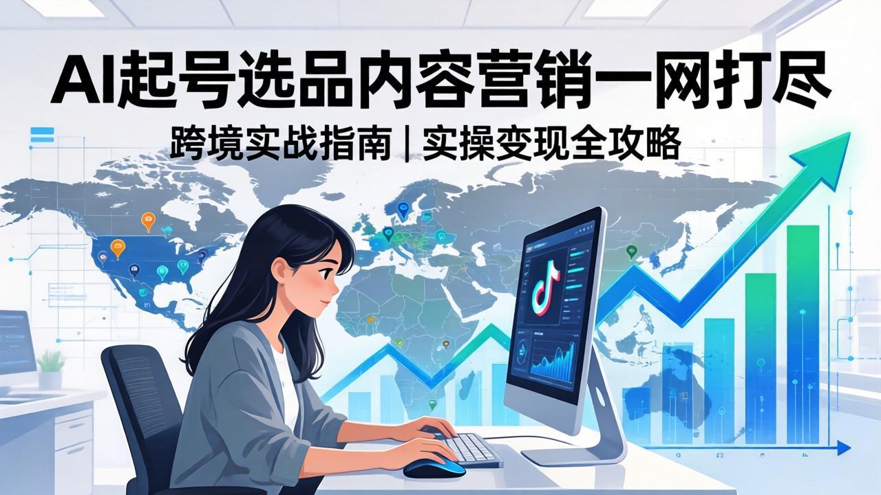 2026 TikTok 跨境AI实操：从零基础到变现全流程，AI起号选品内容营销一网打尽-点子口袋网