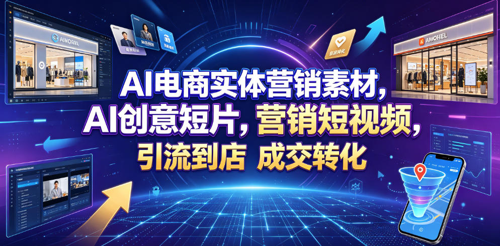 AI电商实体营销素材，AI创意短片，高效打造营销短视频，轻松引流到店，稳定提升门店客流与成交转化-点子口袋网