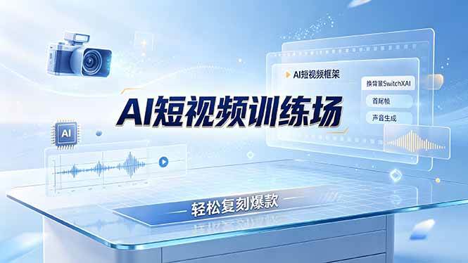 （19137期）老陈AI短视频训练场：AI短视频框架+换背景SwitchXAI+首尾帧+声音生成，轻松复刻爆款-点子口袋网